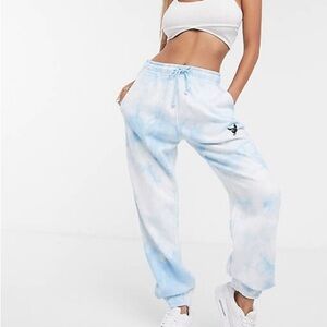 Blue Tie-Dye Playboy Joggers by Missguided